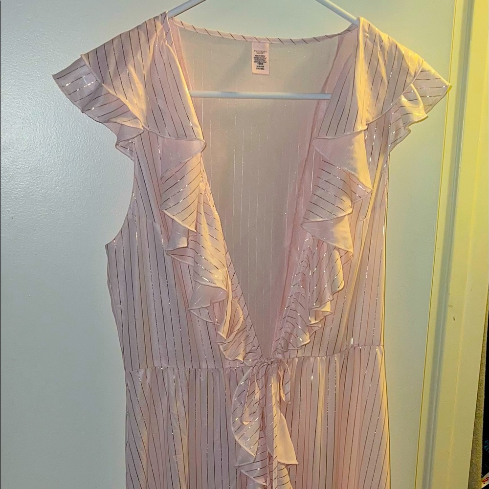 Victoria’s Secret Sheer Satin Dream Angels Ruffle Robe